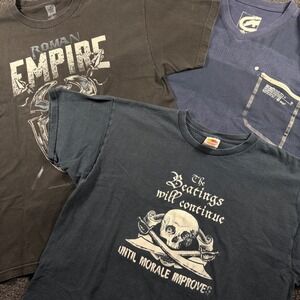 WWE Roman Reigns Bundle of 3 Mens XL Graphic T-Shirt Ecko UNTLD Y2K Fighting